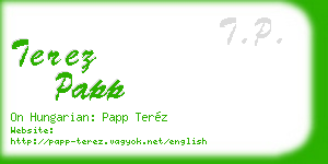 terez papp business card