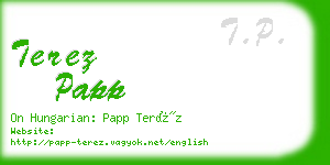 terez papp business card